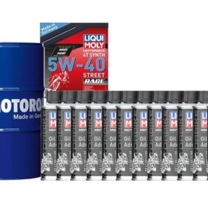 Pack LIQUI MOLY - Aceite de motor Sintético 5W-40 (1x Bidón 60L) + Aditivo antifricciones MoS2 (12x Bote 125ml)