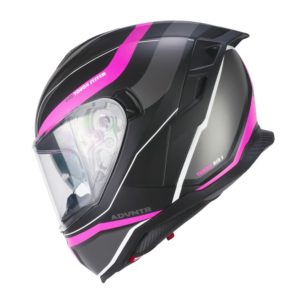 CASCO CGM 363X SHOT RUN NEGRO FUCSIA FLUOR OPACO
