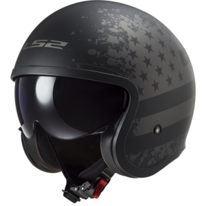 CASCO LS2 OF599 SPITFIRE II MATT BLACK FLAG-06