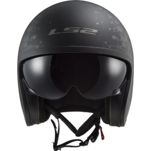 CASCO LS2 OF599 SPITFIRE II MATT BLACK FLAG-06