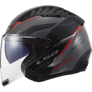 CASCO LS2 OF620 CLASSY DISKO MATT BLACK RED WHITE-06