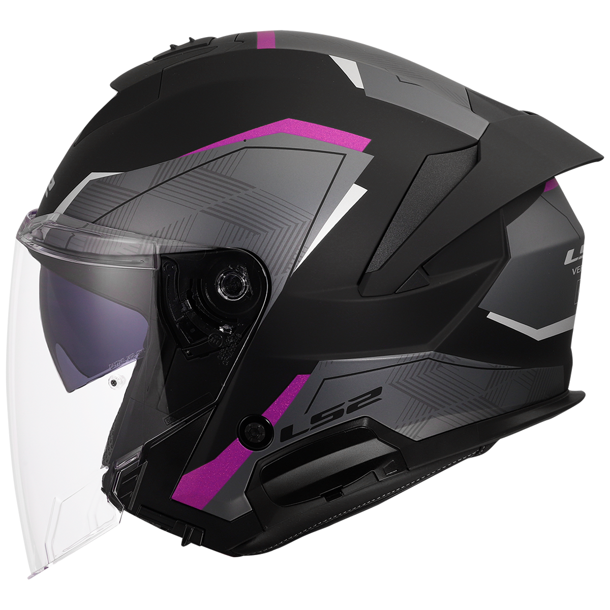 CASCO LS2 OF618 VERSO II AIR BLACK PURPLE