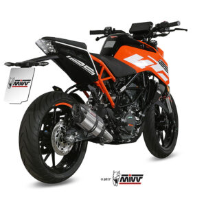 Mivv Slip-On Suono St. Steel con tapa carbono KTM 125/390 Duke / RC 125/390 2017-20