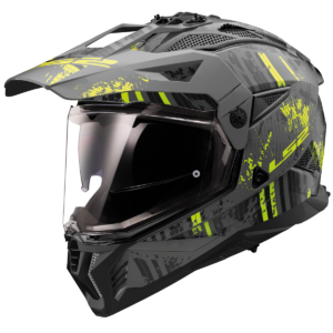 CASCO LS2 MX702 PIONEER II CRAZY M.BLACK H-V YELL.-06