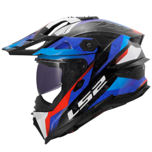 CASCO LS2 MX707 EXPLORER EVO NIVRA WHITE BLUE RED