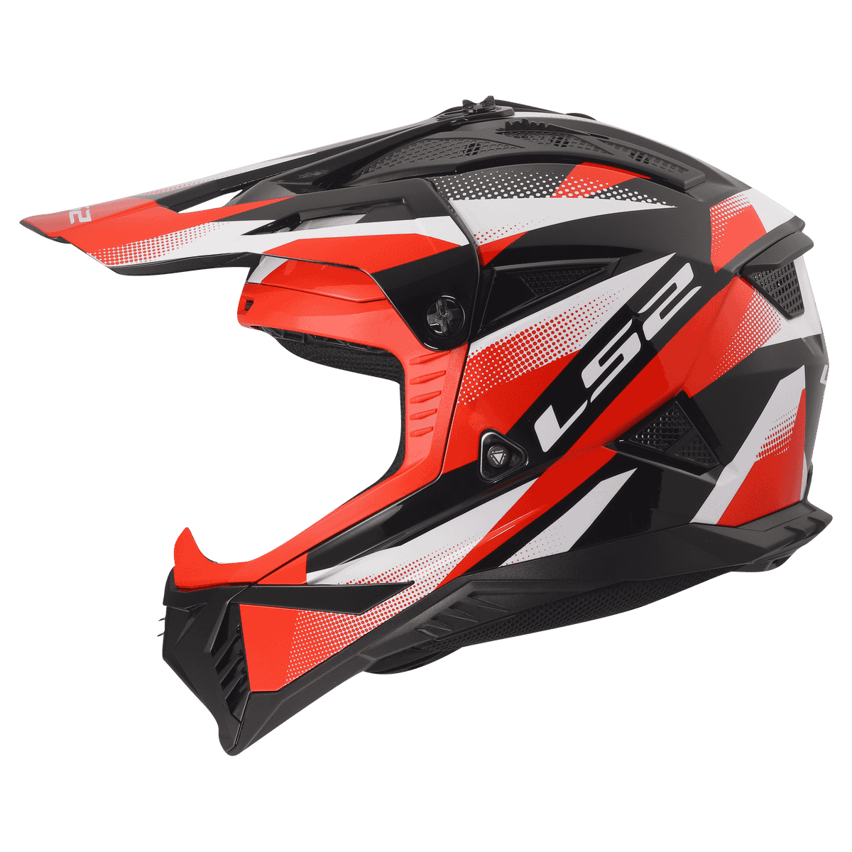 CASCO LS2 MX708 FAST II FORT BLACK RED