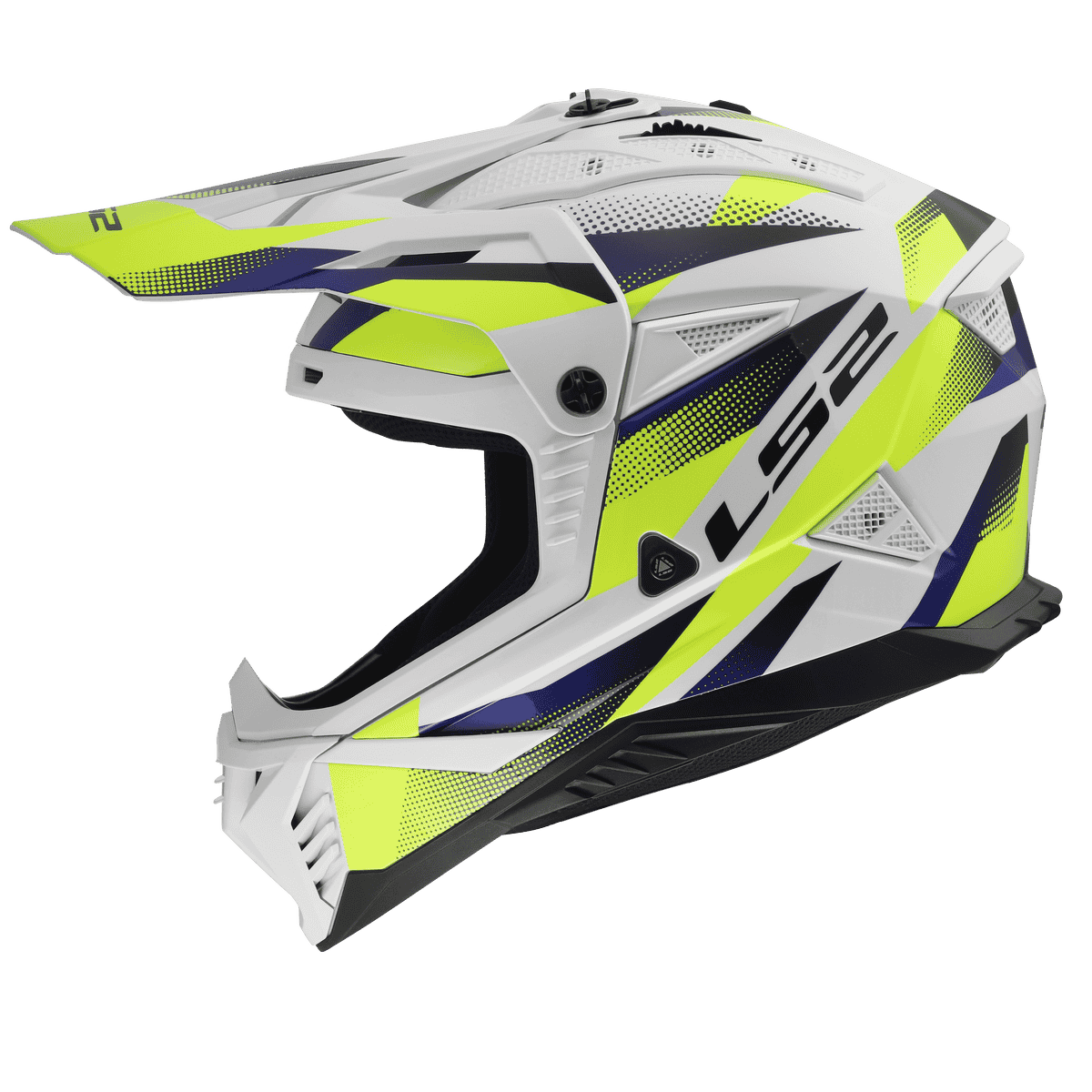 CASCO LS2 MX708 FAST II FORT WHITE H-V YELLOW