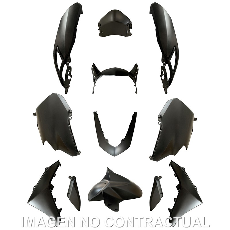 KIT PLASTICOS HERT YAMAHA N-MAX 125 11 PZAS GRIS MATE METALIZADO