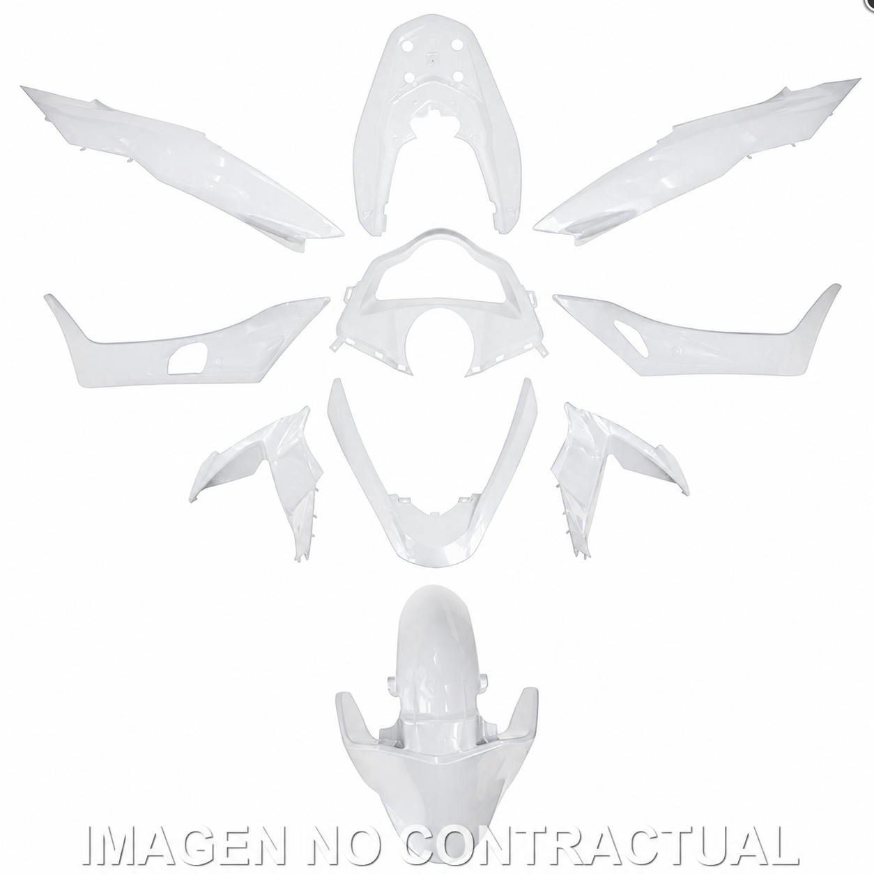 KIT PLASTICOS HERT HONDA PCX 125 10 PZAS BLANCO