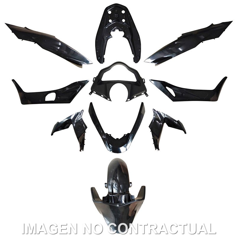 KIT PLASTICOS HERT HONDA PCX 125 NEGRO BRILLO