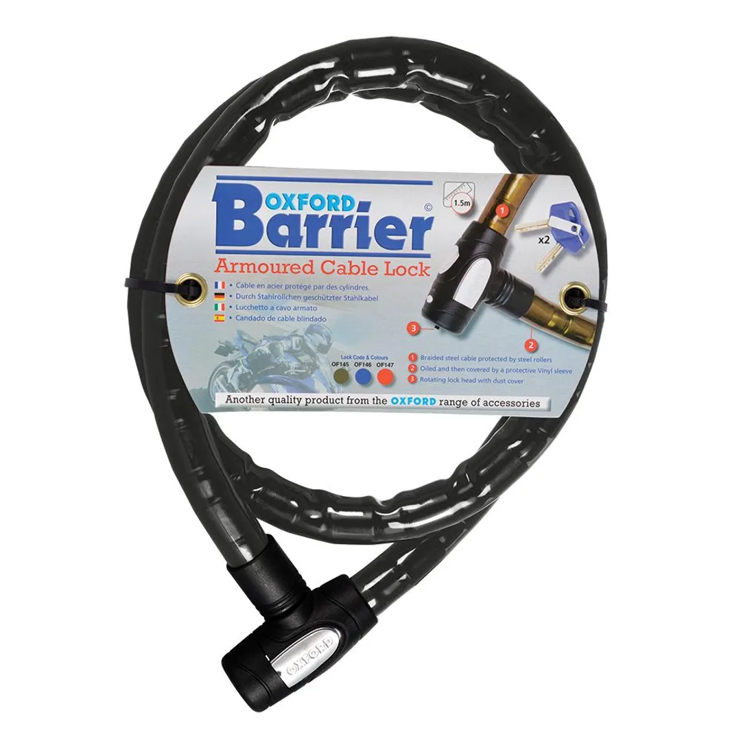 CANDADO ARTICULADO OXFORD BARRIER 25MM 1.5M GRIS