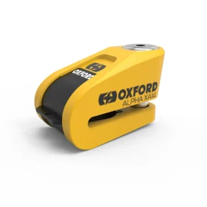 CANDADO DISCO OXFORD C/ALARMA ALPHA XA14 AMARILLO/NEGRO