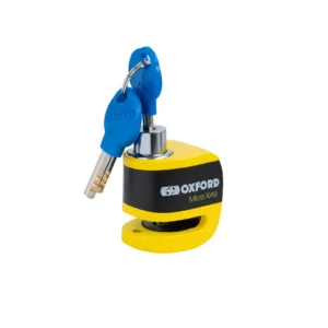 CANDADO DISCO OXFORD C/ALARMA SCOOT XA5 5.5MM AMARILLO/NEGRO