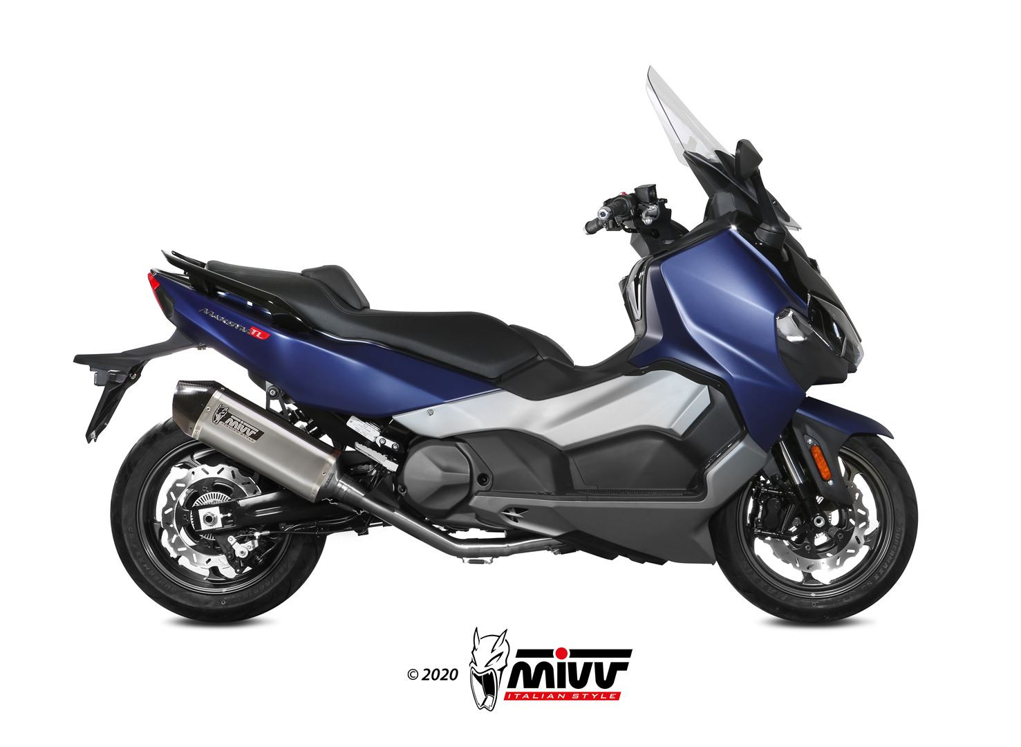Mivv Full system 2x1 Speed edge St. Steel con tapa carbono SYM Maxsym TL 500 / 508 2020