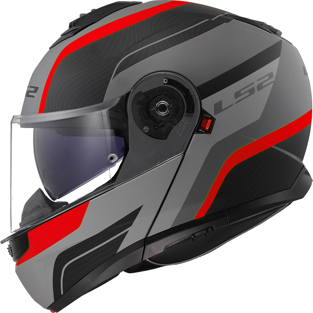 CASCO LS2 FF908 STROBE II MONZA BLACK GREY RED-06