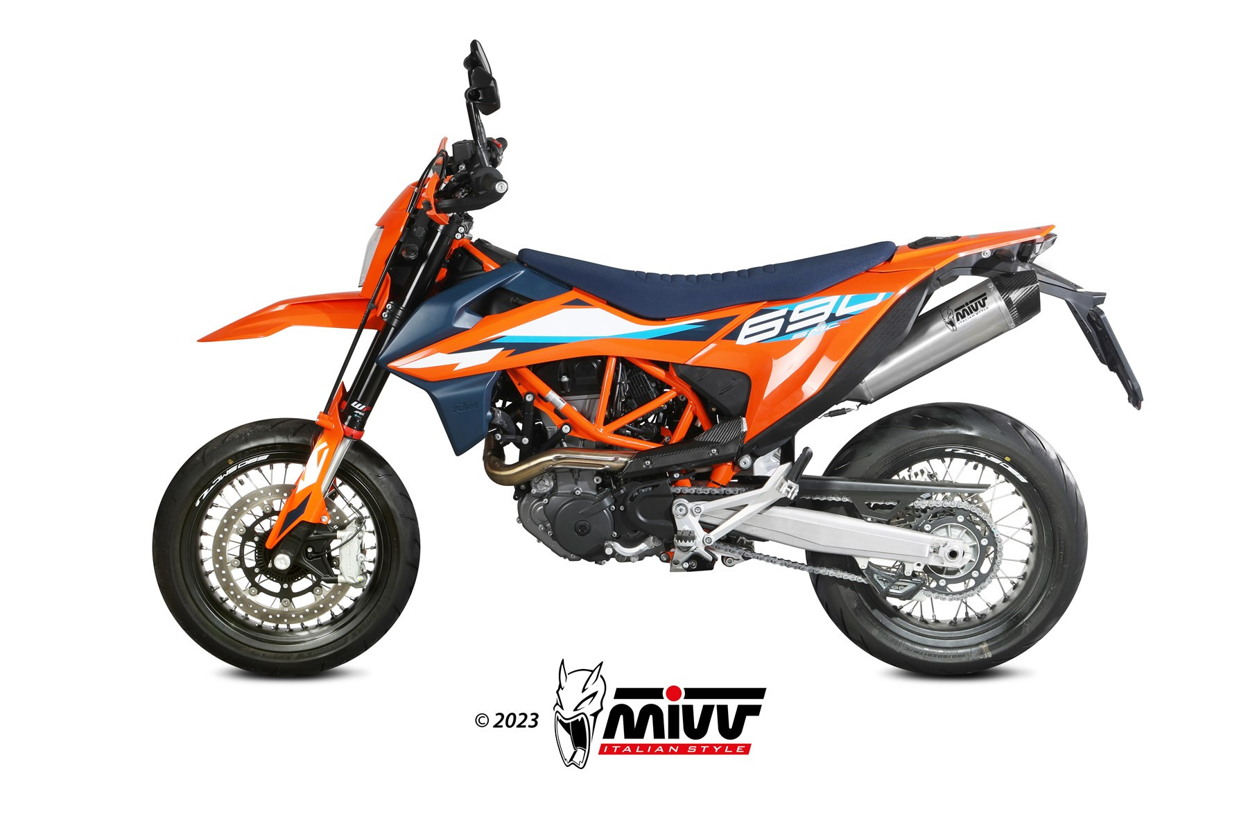 Mivv Slip-On STR1 Black KTM 690 ENDURO R / 690 SMC R 2021-24