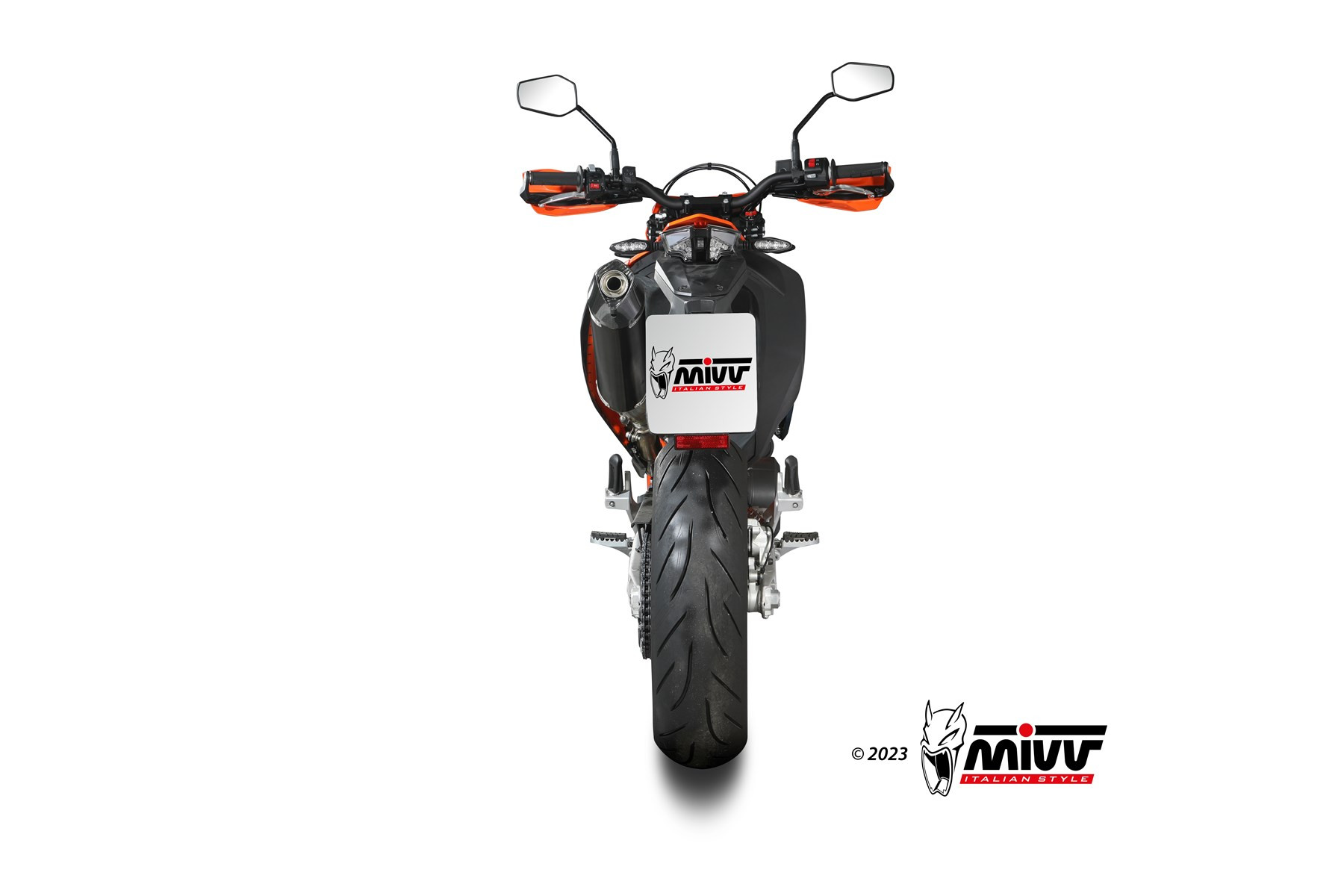 Mivv 2 Slip-On HR-1 Black Moto GUZZI V7 STONE 2021-24