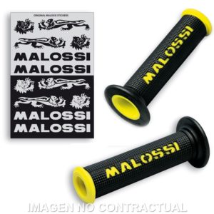 Puños Malossi Logo Amarillo Sin Tope