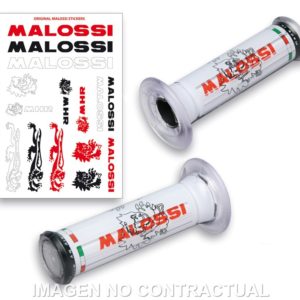 Puños Malossi con logo Tribal Color Blanco