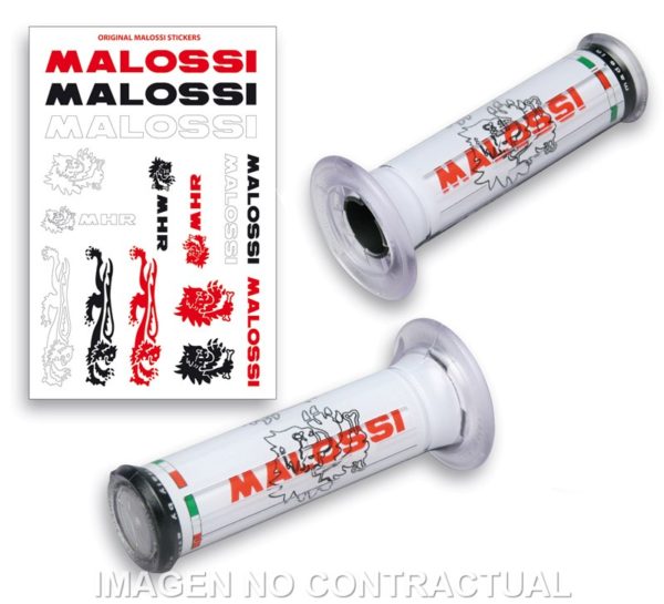 Puños Malossi con logo Tribal Color Blanco