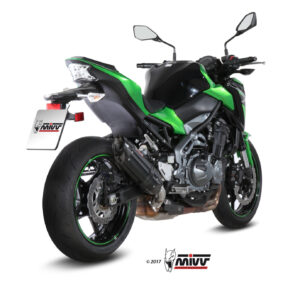 Mivv Slip-On Suono Black con tapa carbono Kawasaki Z900 2017-19 / Z900 A2 (35/70 KW) 2017-25