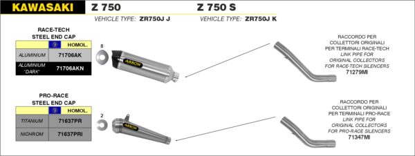 Arrow Conector bajo para colectores originales 71347MI