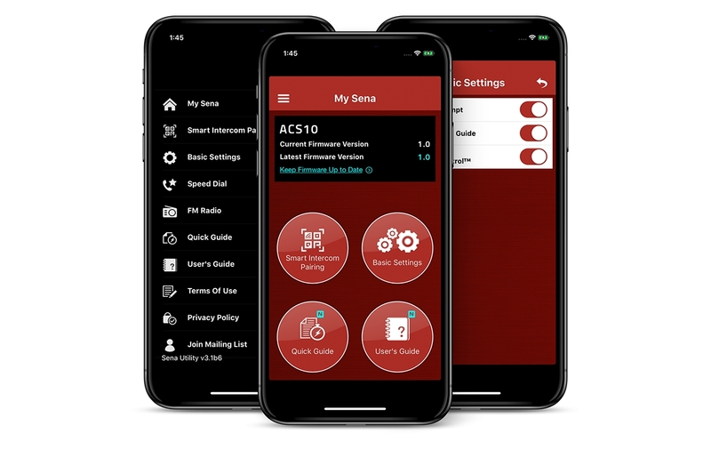 Intercomunicador SENA ACS10 para cascos Arai Quantic / RX-7V / RX-7V EVO / TOUR-X5