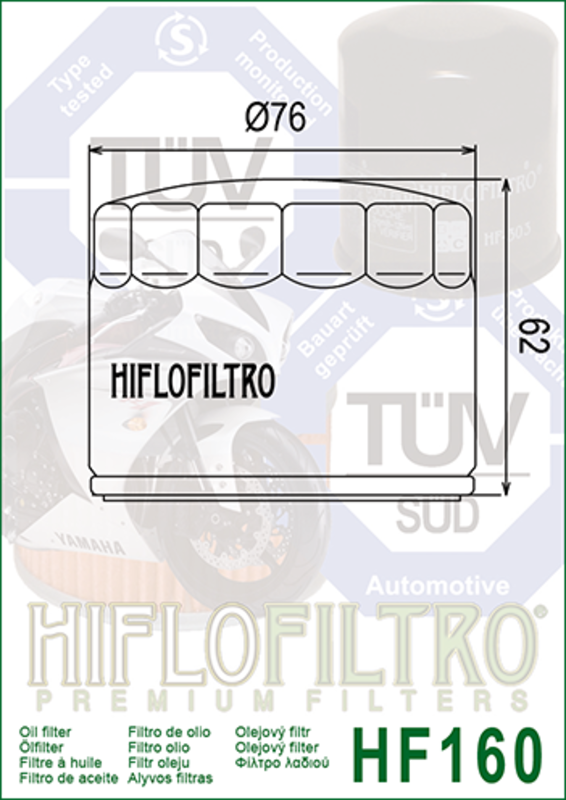 Filtro de aceite HIFLOFILTRO - HF160