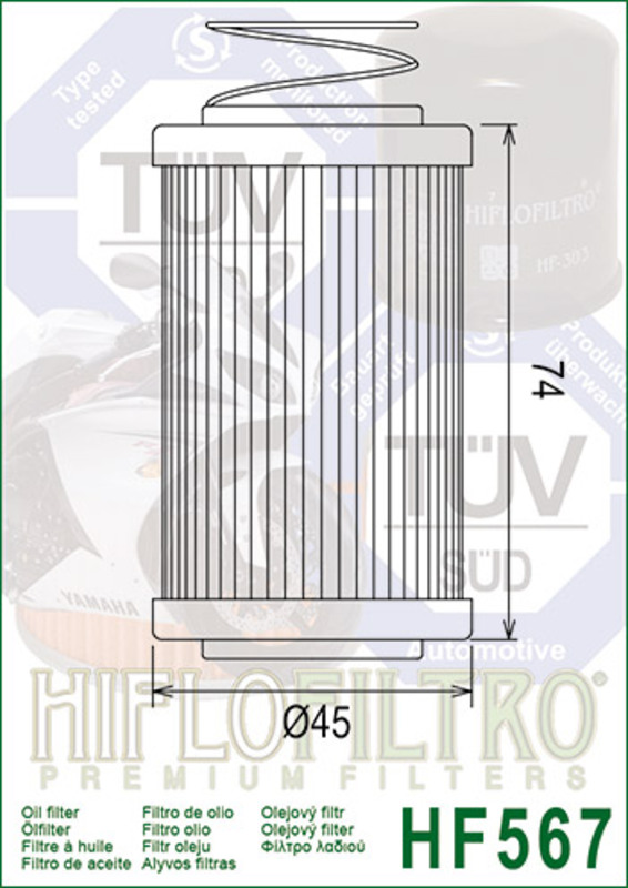 Filtro de aceite HIFLOFILTRO - HF567