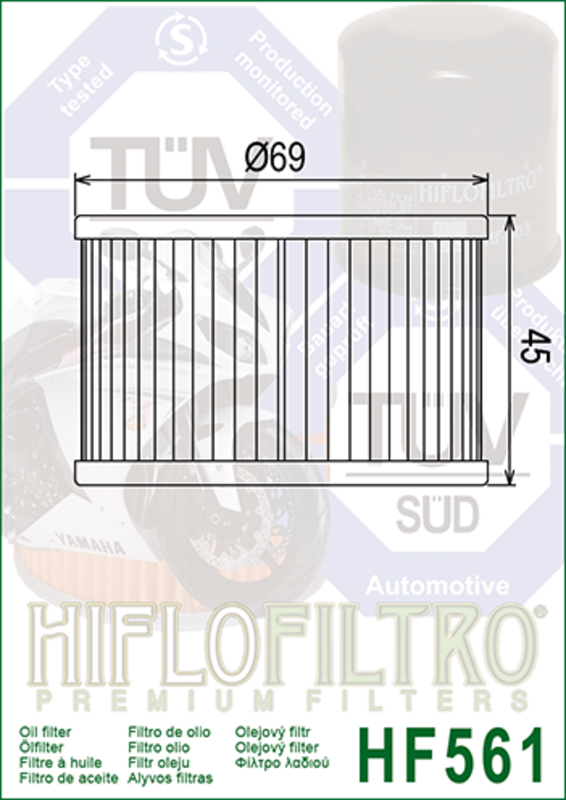 Filtro de aceite HIFLOFILTRO - HF561