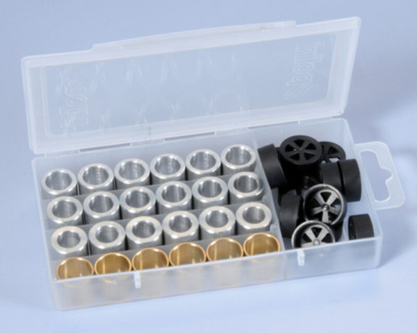Caja de rodillos POLINI 19x15,5mm 3,5-4-4,5-5gr - 24 piezas