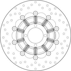 Disco de freno BREMBO Serie Oro redondo flotante