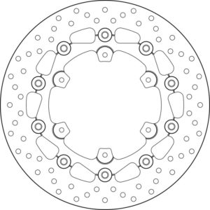 Disco de freno BREMBO Serie Oro redondo flotante