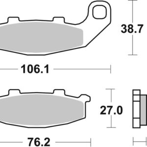 Pastillas de freno orgánicas Brembo 07KA1117