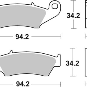 Pastillas de freno orgánicas Brembo 07KA1705
