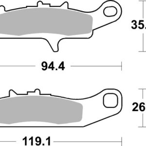 Pastillas de freno sinterizadas de competición Brembo 07KA25SX