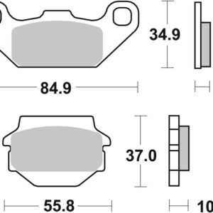 Pastillas de freno orgánicas Brembo 07SU1121