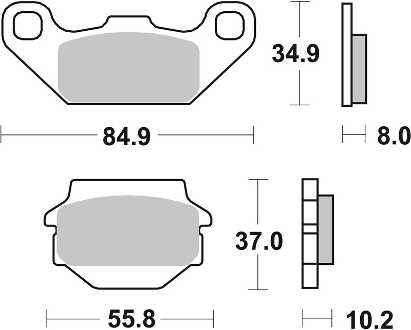 Pastillas de freno orgánicas Brembo 07SU1121