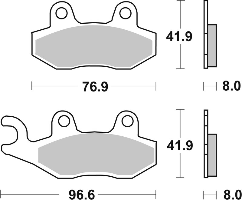 Pastillas de freno orgánicas Brembo 07SU12TT