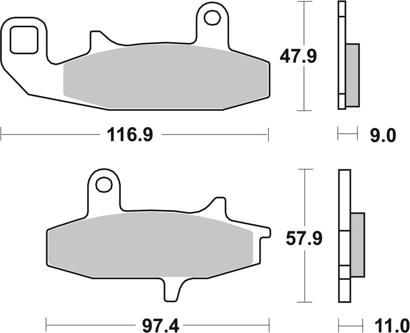 Pastillas de freno orgánicas Brembo 07SU1509