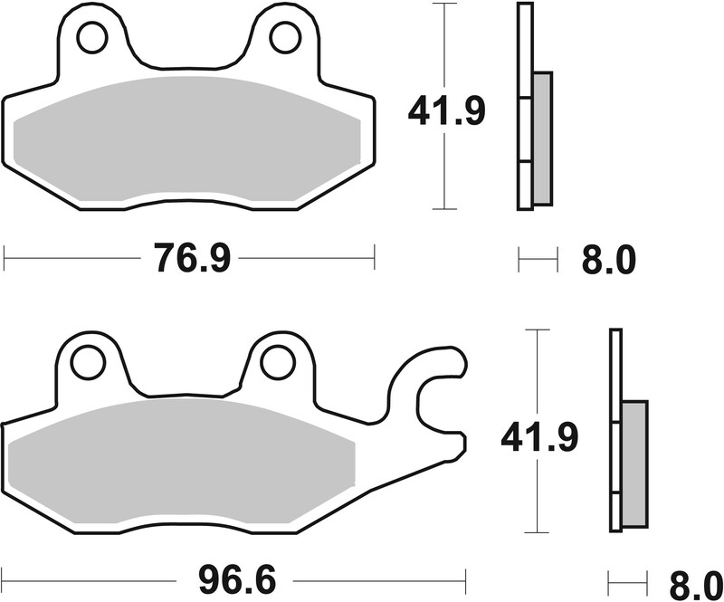 Pastillas de freno orgánicas Brembo 07YA2206