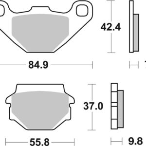 Pastillas de freno orgánicas Brembo 07YA54CC