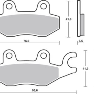 BREMBO Street Pastillas de Freno de Metal Sinterizado - 07KA31SA