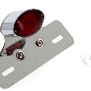 Piloto + soporte de matricula cromado universal V PARTS