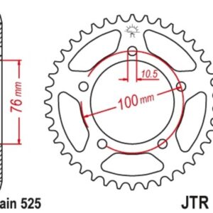 Corona JT SPROCKETS acero estándar 15 - 525