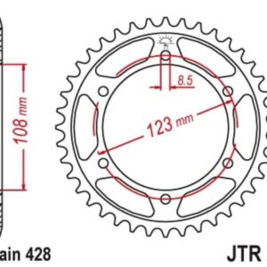 Corona JT SPROCKETS acero estándar 25 - 428