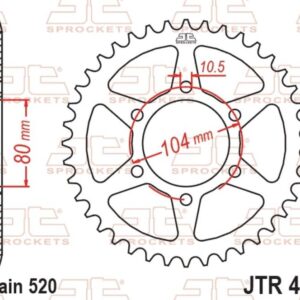Corona JT SPROCKETS acero estándar 478 - 520
