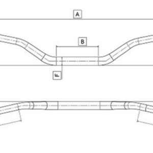 Manillar DOMINO Scrambler acero Ø22MM