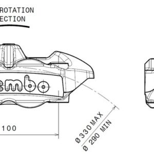 PINZA BREMBO IZQUIERDA M4 34 TITANIO 920.9885.05