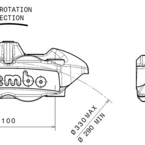 Pinza de freno BREMBO M4 delantero derecho titatnioØ34mm